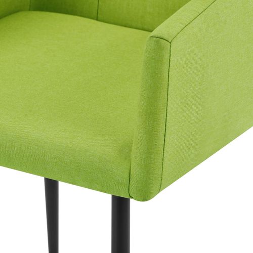 Blagovaonske stolice s naslonima za ruke 6 kom zelene tkanina slika 26