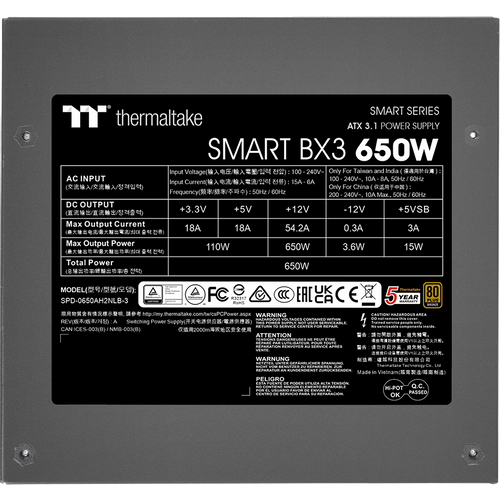 Thermaltake napajanje smart BX3 650W slika 5
