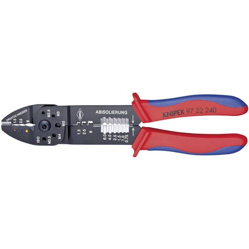 Knipex  97 22 240 kliješta za krimpanje  izolirane kabelske cipelice, izolirani utični konektor 0.75 do 6 mm²    slika 1