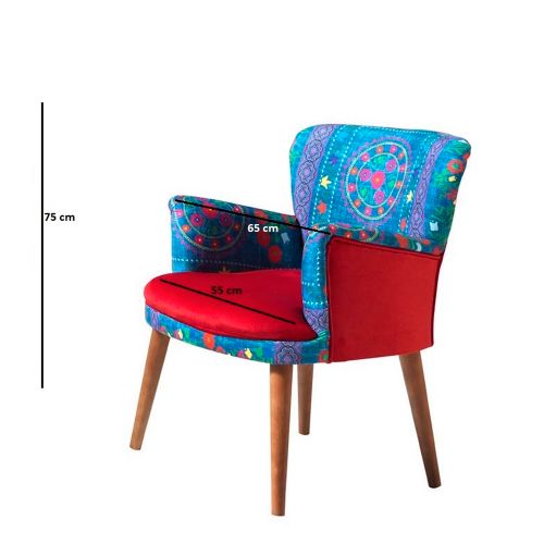 Pandia Home Fotelja ETHNIC  Blue-Red slika 2