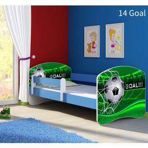 Dječji krevet ACMA s motivom, bočna plava 180x80 cm - 14 Goal