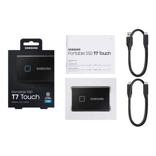 SAMSUNG Portable T7 Touch 1TB crni eksterni SSD MU-PC1T0K slika 5