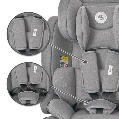 LORELLI RIO Isofix 76-150 cm, Grey slika 7