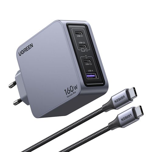 Ugreen Nexode Pro 160W 4-Port GaN USB punjač s uključenim USB-C kabelom od 1.5M 240W slika 1