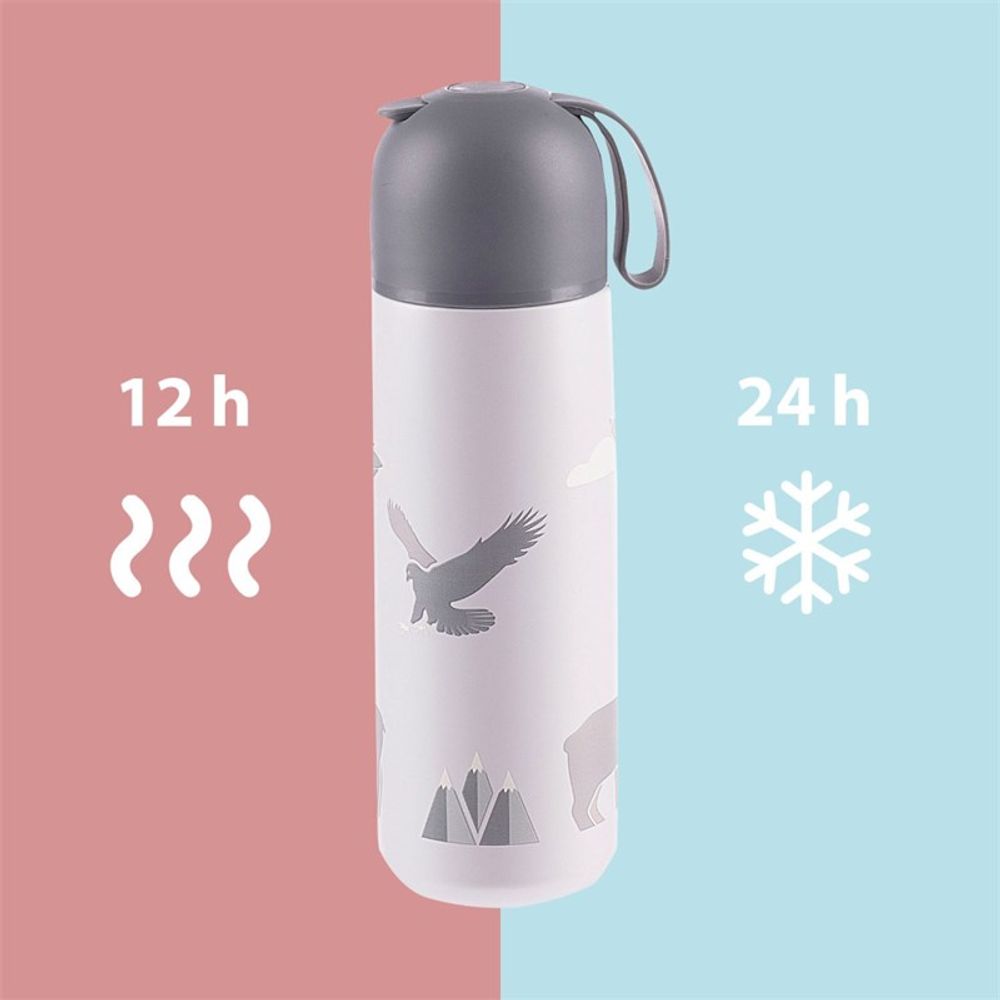 Zopa Termos boca sa silikonskim držačem 400ml, Stars slika 3