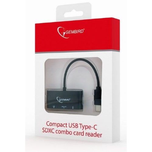UHB-CR3-02 Gembird USB Type-C SDXC citac kartica za mobilne telefone i tablete slika 2