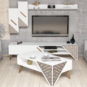 Beril - Set namještaja za dnevnu sobu u bijeloj boji