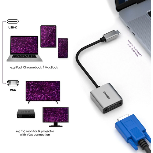 MARMITEK, USB Type-C na VGA adapter slika 2