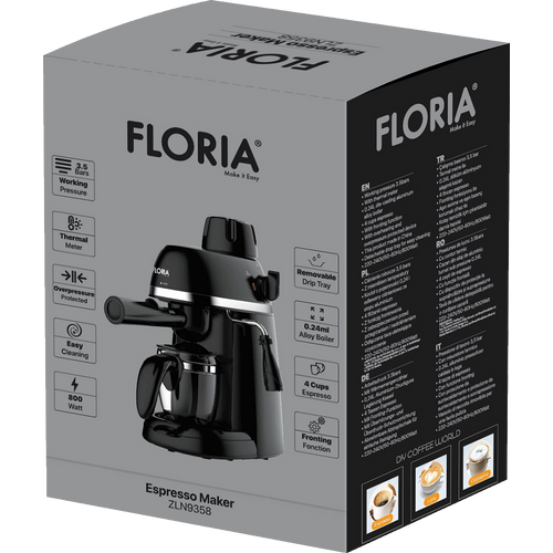 Floria Aparat za espresso kavu, 800W slika 3