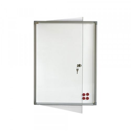 Tabla oglasna 2x3 GS42 bela magnetna sa vratima i ključem 2xA4 / 51X37 slika 1