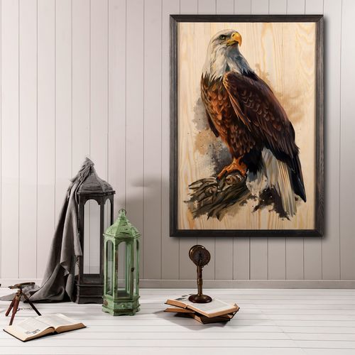Wallity Drvena uokvirena slika, Eagle XL slika 1