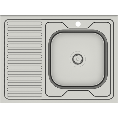 Quadron sudoper ROBIN 111 satinirani čelik bazen desno slika 2