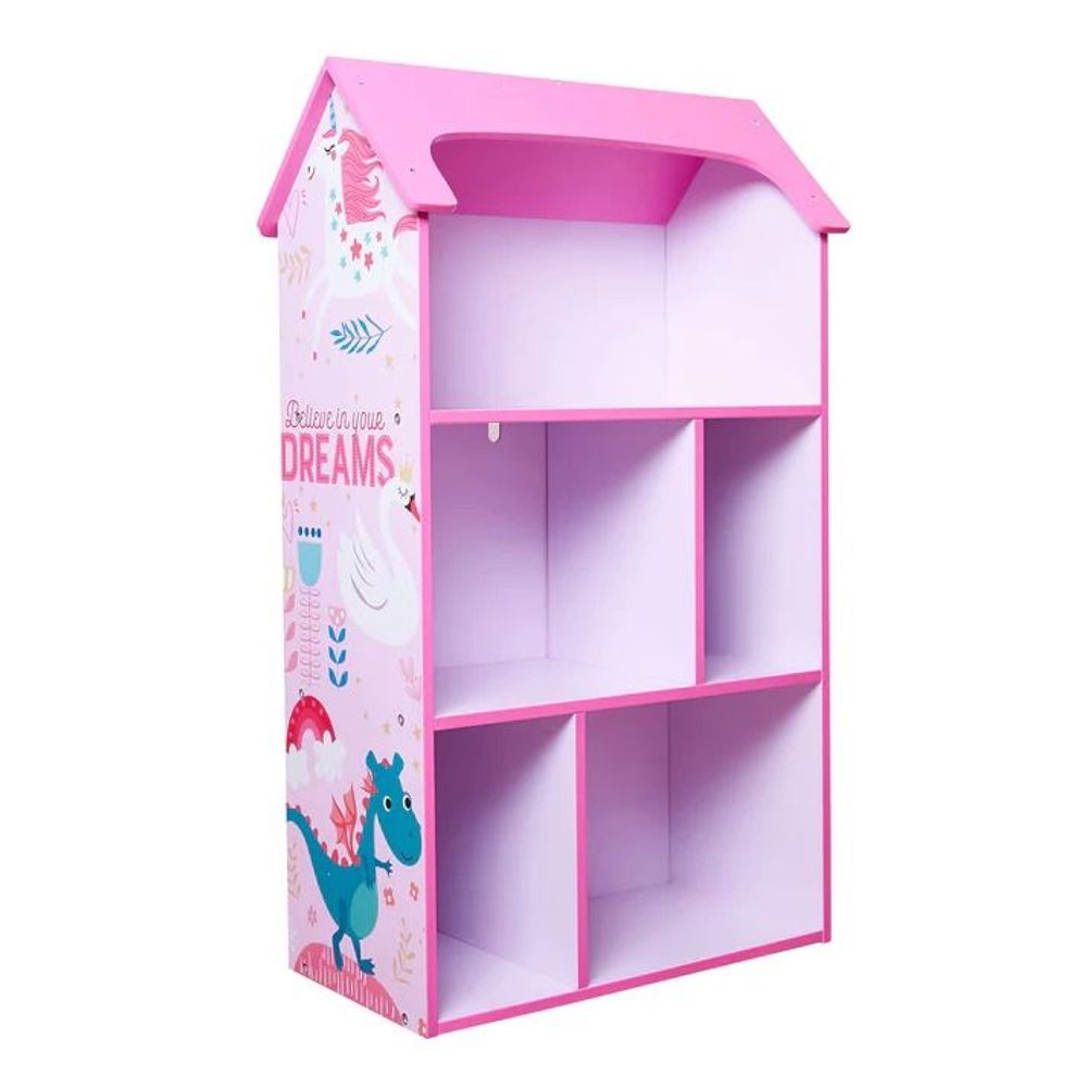 Kinder Home Dječija drvena polica Dream House, Roza slika 1