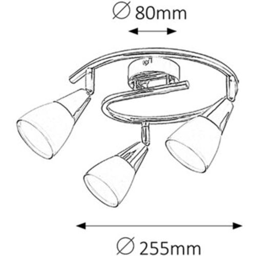 Rabalux Nicolette spot E14 3xMax40W hrom/bela Spot rasveta slika 4