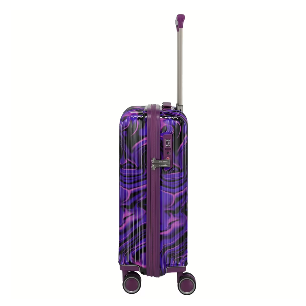 Travelite kofer 55 cm ABS Lascana 077447-19, abstract ljubičasti slika 6