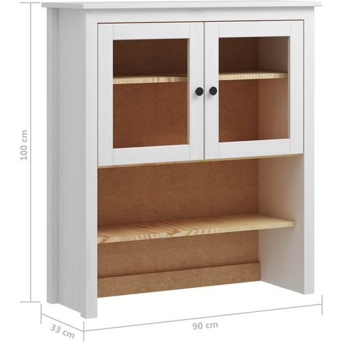 Gornji dio za komodu Hill bijeli 90x33x100 cm masivna borovina slika 14