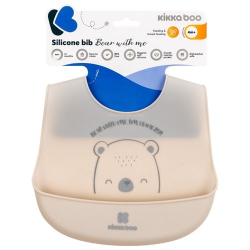 Kikka Boo Silikonski siperak Bear With Me, Grey slika 2