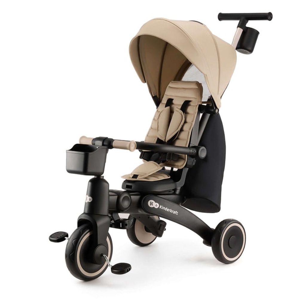 Kinderkraft Sklopivi rotirajući tricikl 5U1 Jazz 2, Beige slika 2