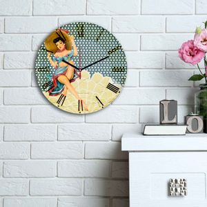 3030MS-092 Multicolor Decorative MDF Clock