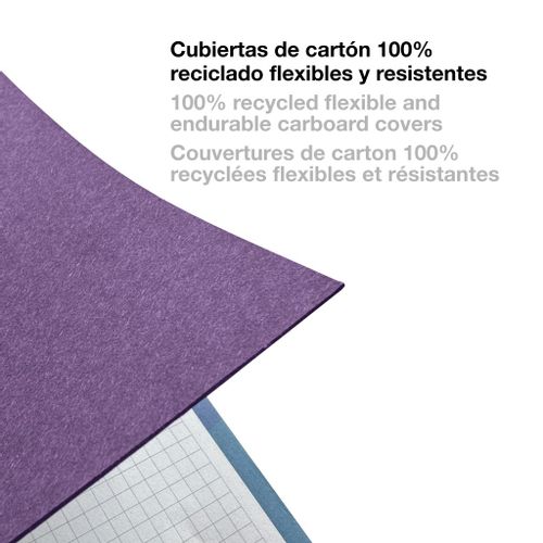 Kolegij blok Miquelrius A4 90g 80L spiralni crte Recycled cardboard be eco amethyst MR46887 slika 7