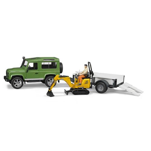 Bruder Džip Land Rover sa Mikro JCB 8010CTS slika 2