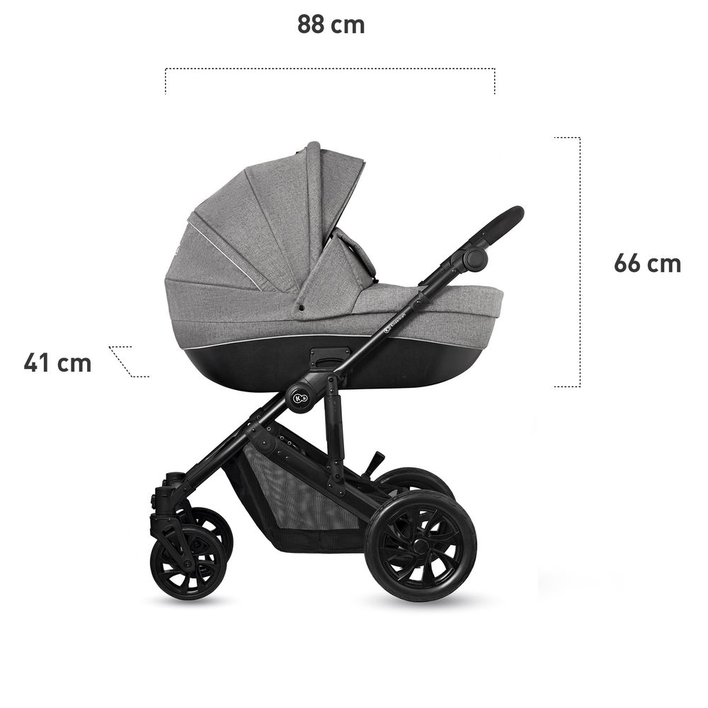 Kinderkraft kolica Prime Lite 3u1, siva slika 16