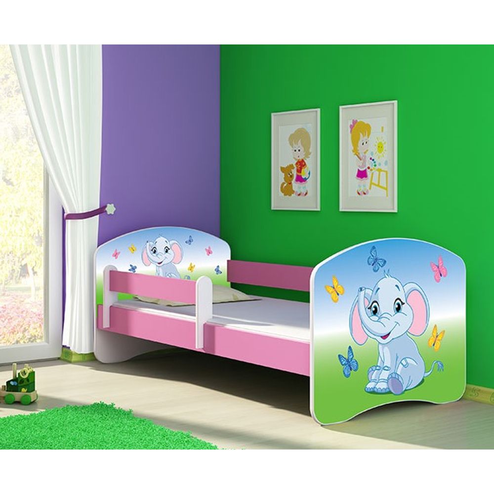 ACMA Dječiji krevet Acma II Pink - 160x80cm - Dezen 27 slika 1