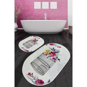 Cage Djt Multicolor Bathmat Set (2 Pieces)