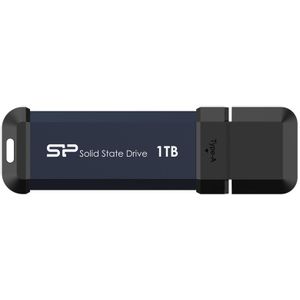 Silicon Power SP001TBUF3S60V1B Portable Stick-Type SSD 1TB, MS60, USB 3.2 Gen 2 Type-A, Read up to 600MB/s, Write up to 500MB/s, Blue