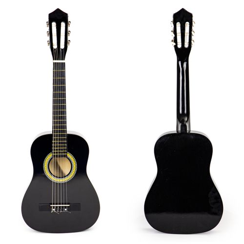 Ecotoys drvena gitara sa 6 žica crna slika 3