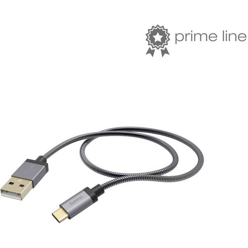 Hama USB kabel USB 2.0 USB-A utikač, USB-C® utikač 1.50 m antracitna boja  00173636 slika 5