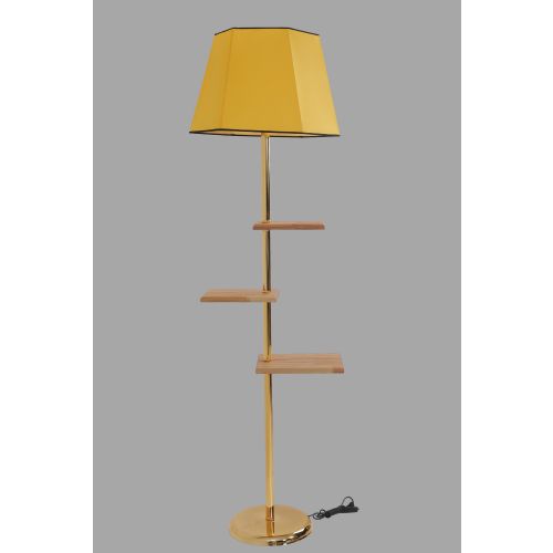 Moda Gold Lambader Prizma Hardal Abajurlu Gold Floor Lamp slika 3