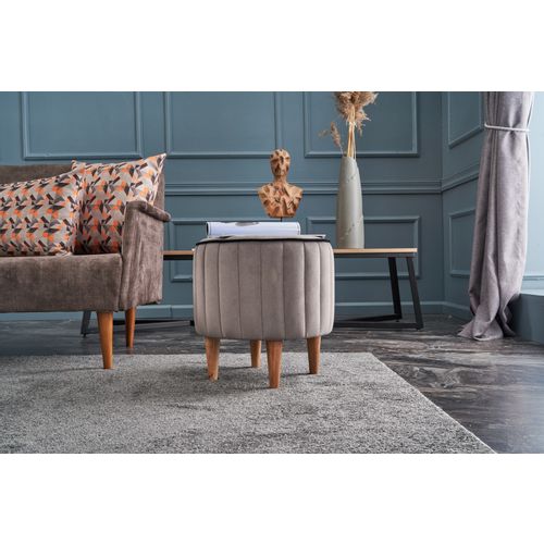 Atelier Del Sofa Tabure, Sivo, Lindy Puf - Grey slika 3