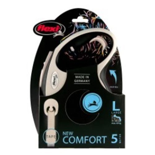 FLEXI NEW COMFORT VODILICA ZA PSE CRNA L, 5m, 60kg slika 2