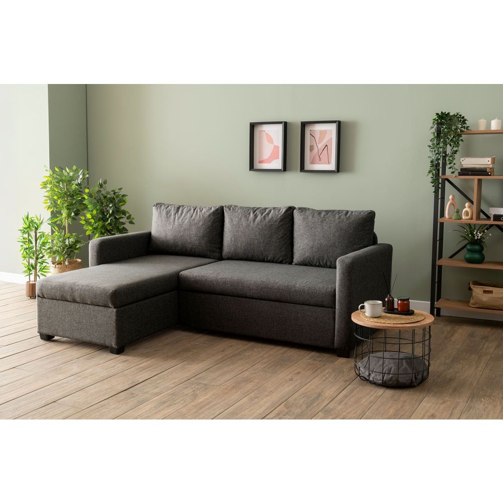 Krevetna ugaona sofa Kado – siva slika 2