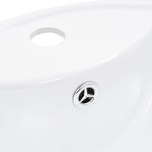 Umivaonik sa zaštitom od prelijevanja 46,5x18 cm keramički bijeli slika 21