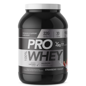 100% PRO WHEY 908GR BASIC SUPPLEMENTS -  Strawberry