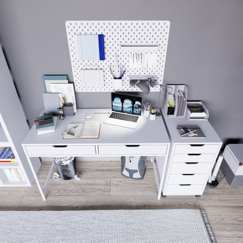 Duru Set 1600-49 White Study Desk slika 7