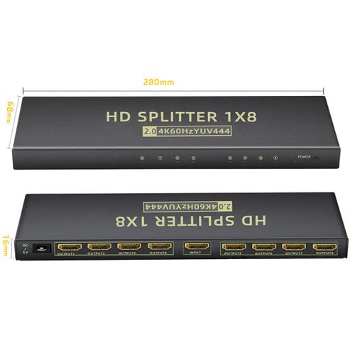 Xwave Adapter HDMI 2.0 Spliter 8K,1-in 8-out,Activ slika 1