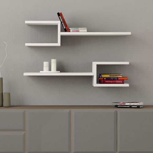 Fork - White White Wall Shelf slika 1