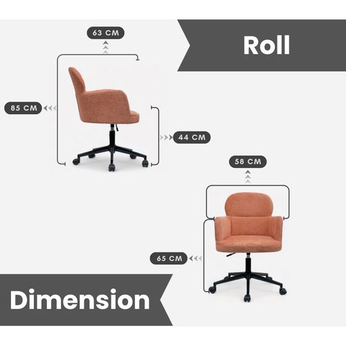 Roll - White White Office Chair slika 6