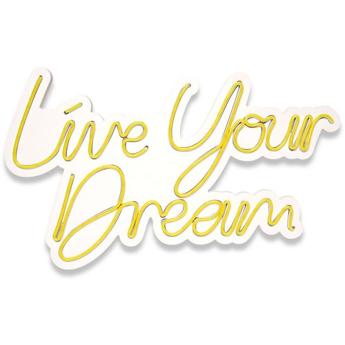 Wallity Ukrasna plastična LED rasvjeta, Live Your Dream - Yellow slika 4