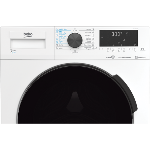 Beko HTE 7616 X0 Mašina za pranje i sušenje veša, 7/4 kg, 1200 rpm, ProSmart™ Inverter, Bluetooth, SteamCure ™, Dubina 50 cm slika 4