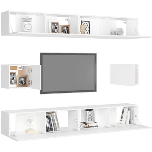 6-dijelni set TV ormarića bijeli od iverice slika 10