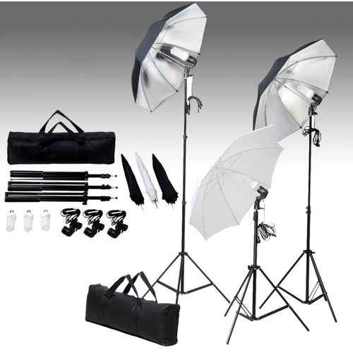 Oprema za fotografski studio sa setom svjetiljki i pozadinom slika 30