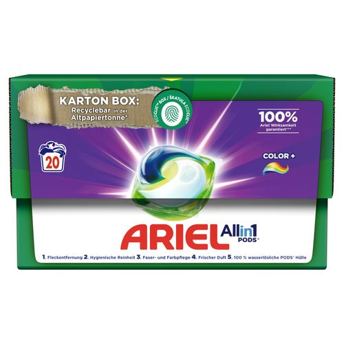 Ariel kapsule tekućeg deterdženta za pranje rublja Color+ All-in-1 PODS, 20 pranja slika 1