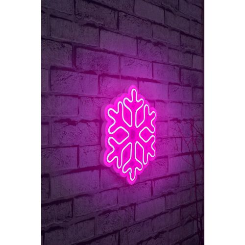 Wallity Ukrasna plastična LED rasvjeta, Snowflake - Pink slika 10