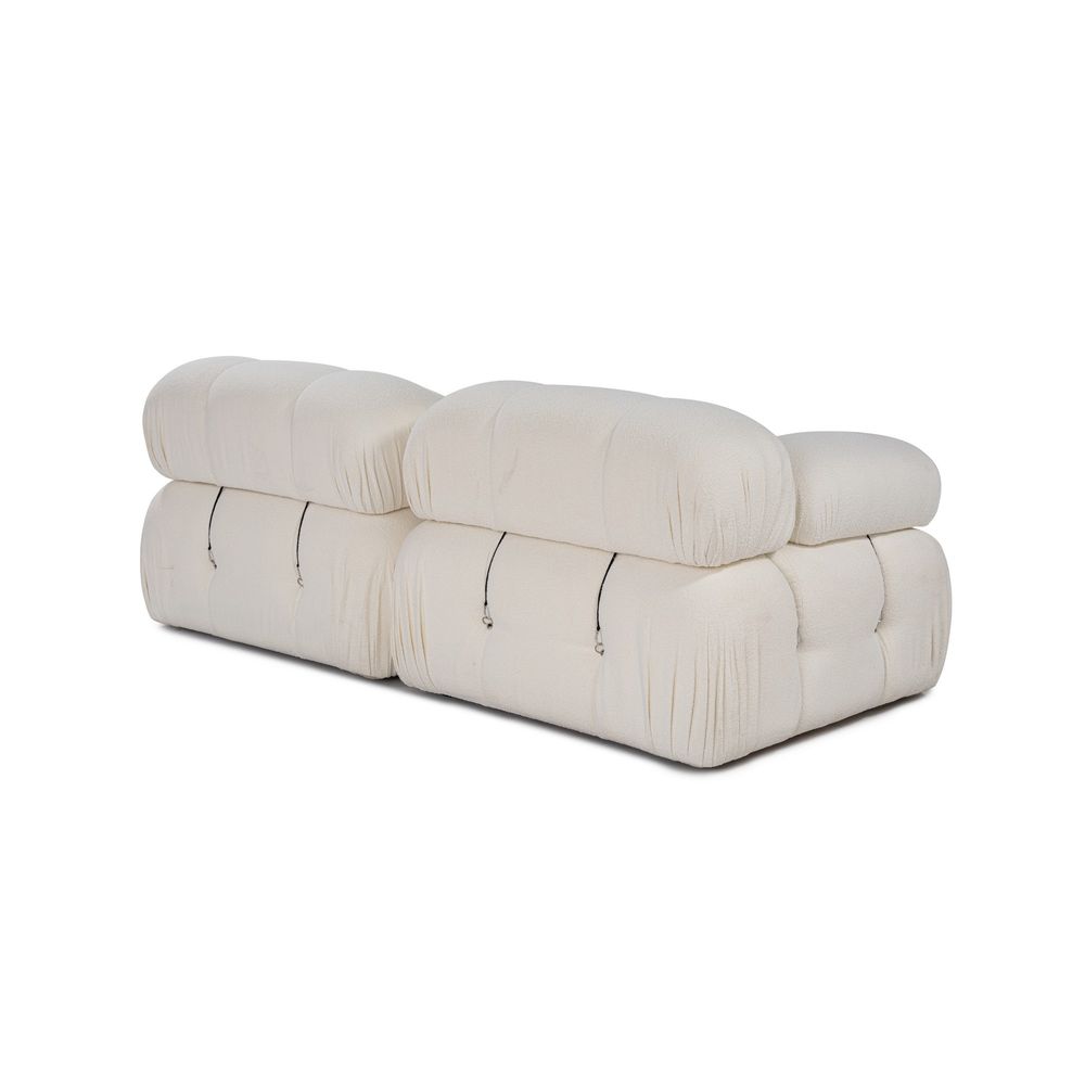 Bubble 2 Sjedala (L1-1R) - Krem Krem Sofa slika 8