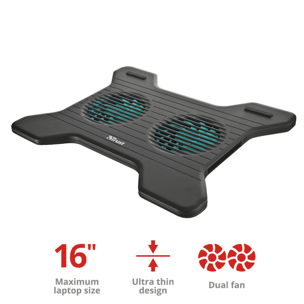 Xstream Breeze Laptop stand with 2 cooling fans for laptops up to 16 slika 1