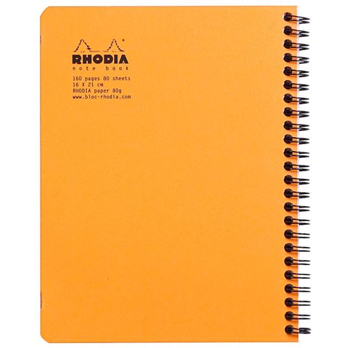 Clairefontaine bilježnica Rhodia classic A5+ 80gr 80L, narančasta, karo slika 2